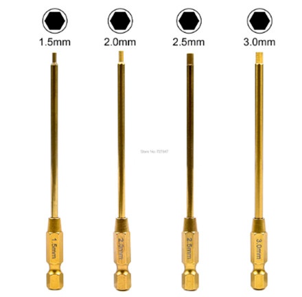 4pcs Professional White Steel Hex Screwdriver Set (1.5/2.0/2.5/3.0mm) thumbnail