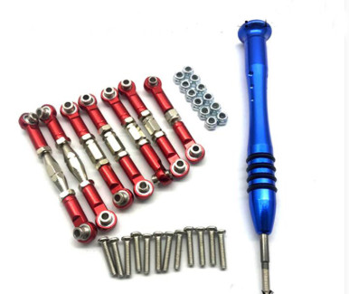 Wltoys 144001 Metal Adjustable Linkage & Steering Tie Rod Set (Upgrade Parts)