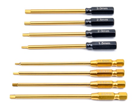 4pcs Professional White Steel Hex Screwdriver Set (1.5/2.0/2.5/3.0mm)