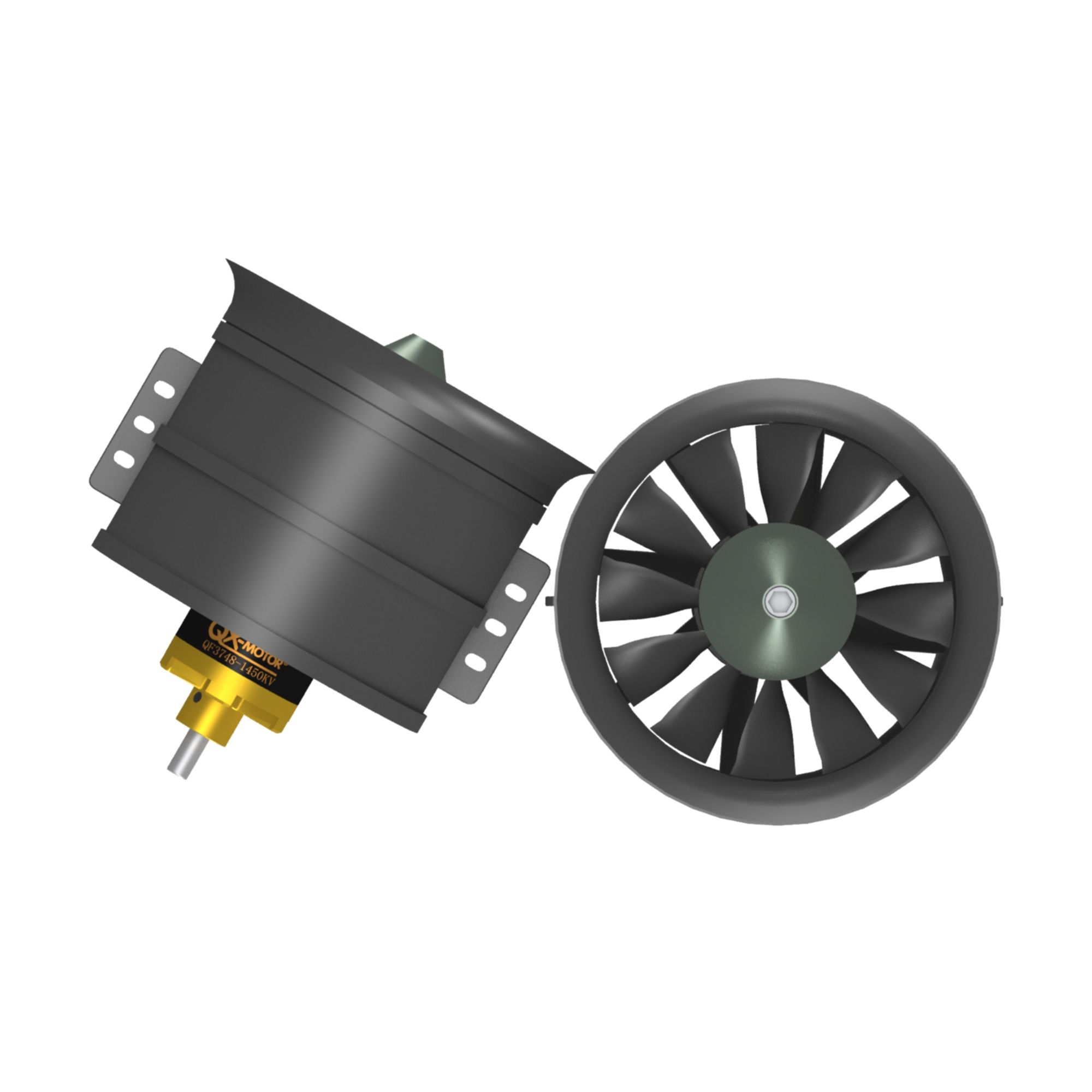 90mm EDF Jet System (12-Blade) - 6S/8S/12S High Thrust Brushless Motor thumbnail