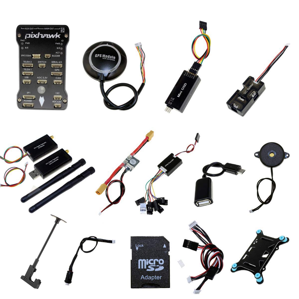 Pixhawk 2.4.8 Full Combo - M8N GPS + 3DR Telemetry + OSD + PM + I2C