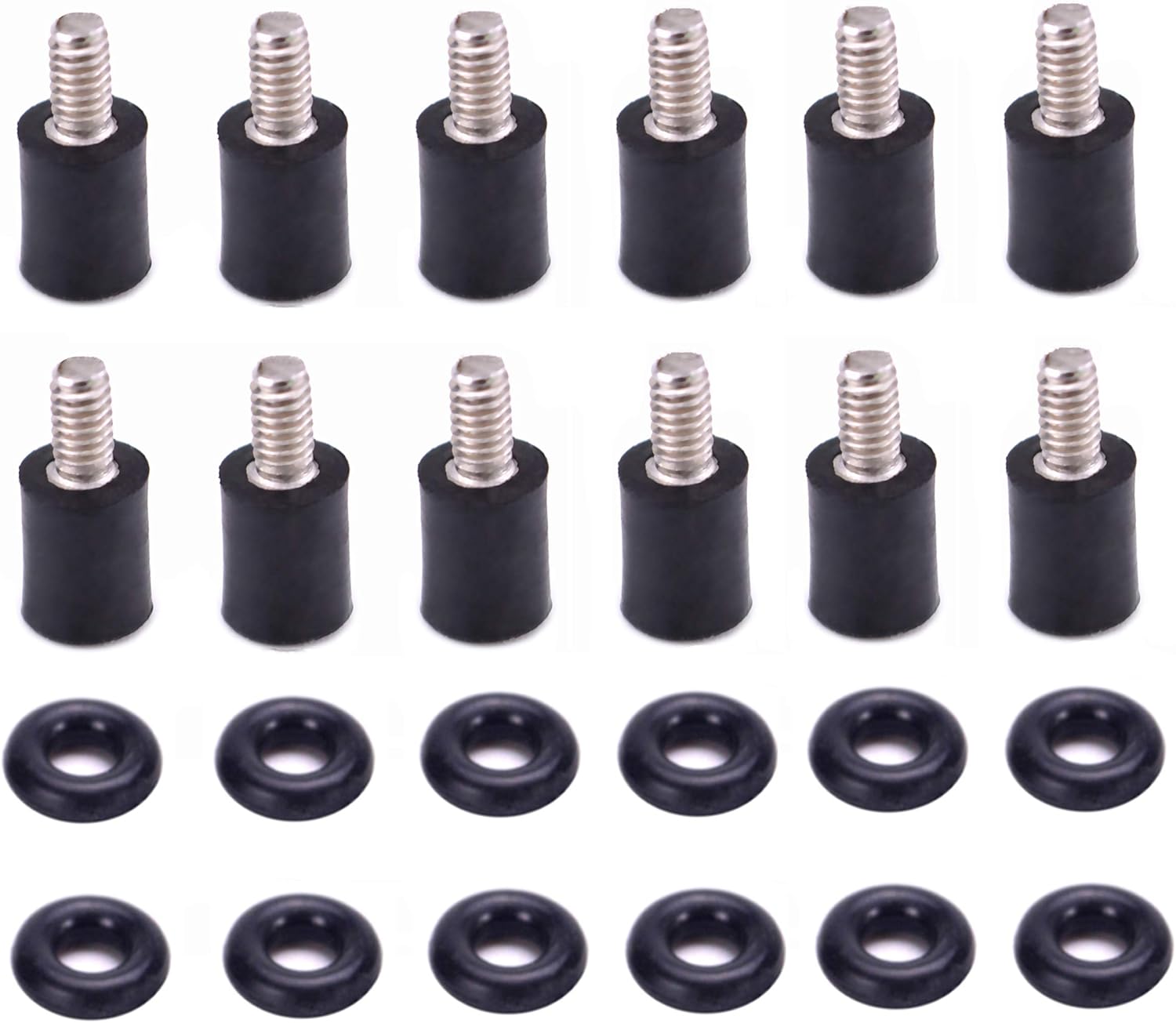 M2 Rubber Vibration Dampers & Standoffs for Mini FPV Flight Controller (12pcs)