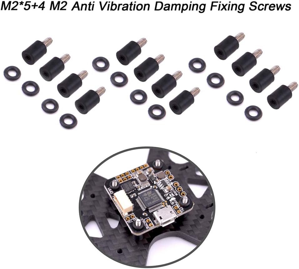 M2 Rubber Vibration Dampers & Standoffs for Mini FPV Flight Controller (12pcs) thumbnail