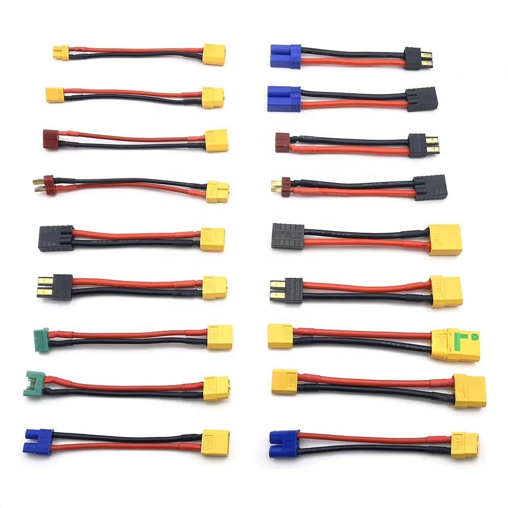 Amass XT60 XT30 XT90 T-Plug Power Lead with 100mm 12AWG Wire