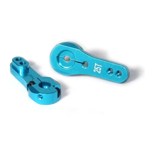 25T Blue/Red Aluminum Anodized Servo Horn 35MM Long