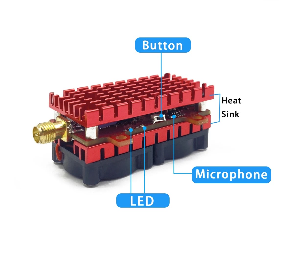 mechfpv 5W High Power 5.8G FPV Video Transmitter with Dual Fans for Long Range / Industrial thumbnail