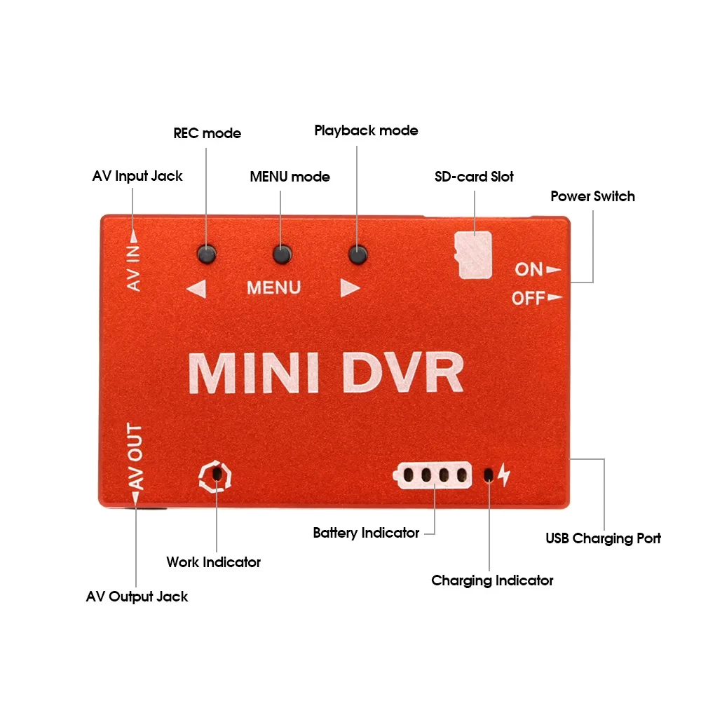 mechfpv Mini FPV DVR Video Recorder Module (NTSC/PAL) Built-in Battery thumbnail