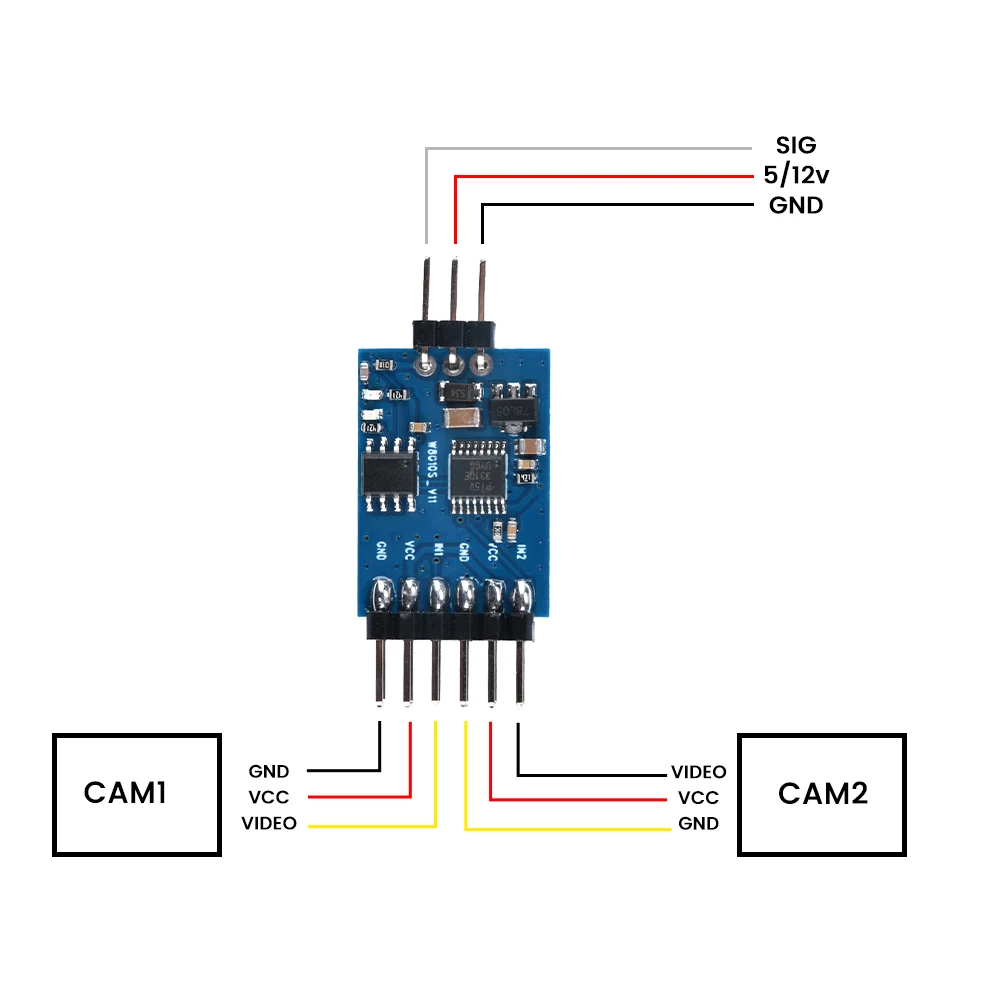 mechfpv 3-Channel FPV Video Switcher Module (PWM Control) for Multi-Camera thumbnail