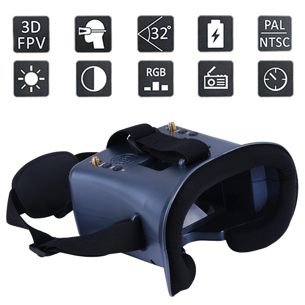 mechfpv 008D 5.8G 40CH Diversity FPV Goggles w/ DVR (4.3" Screen) thumbnail