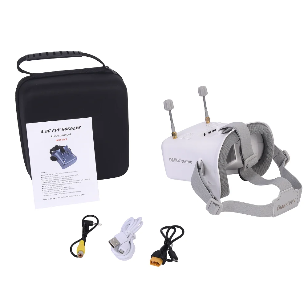 mechfpv DMKR 008D PRO 5.8G FPV Goggles w/ DVR (2000mAh Battery, 4.3") thumbnail