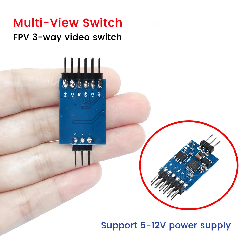 mechfpv 3-Channel FPV Video Switcher Module (PWM Control) for Multi-Camera thumbnail