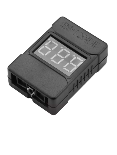 1-8S LiPo Battery Voltage Checker & Buzzer Alarm (Dual Speakers)