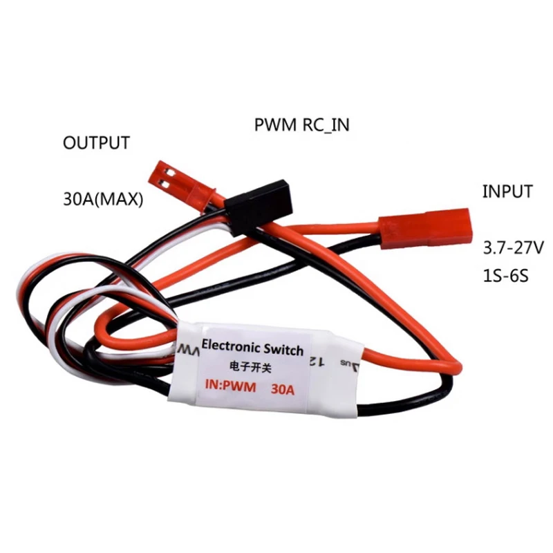 30A RC PWM Switch for Lights/Pumps (1-6S)
