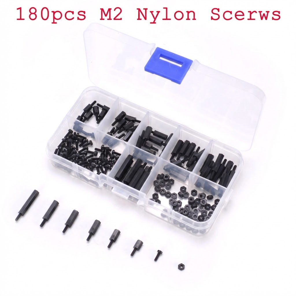 180-Piece M2 Nylon Standoff Kit for Flight Controller thumbnail