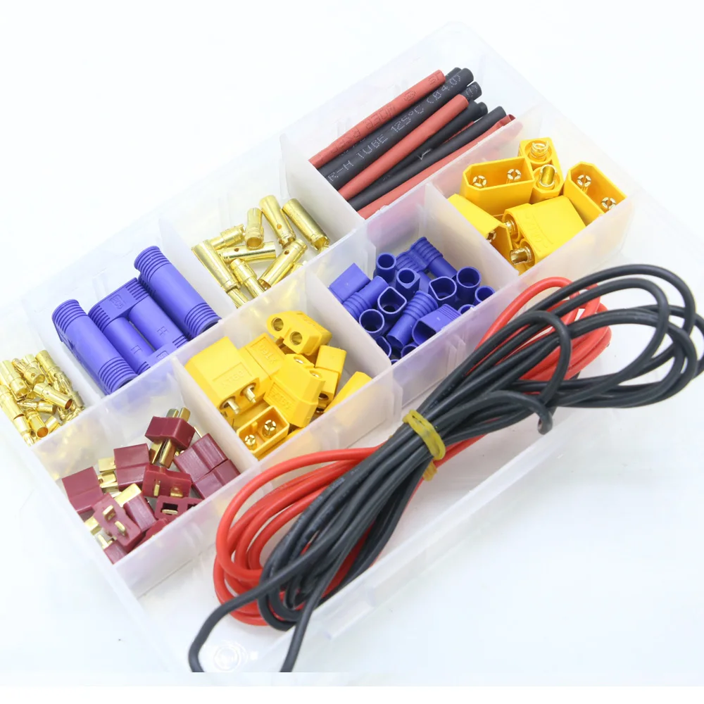 mechfpv RC Power Connector Pigtails (16AWG, Male/Female)