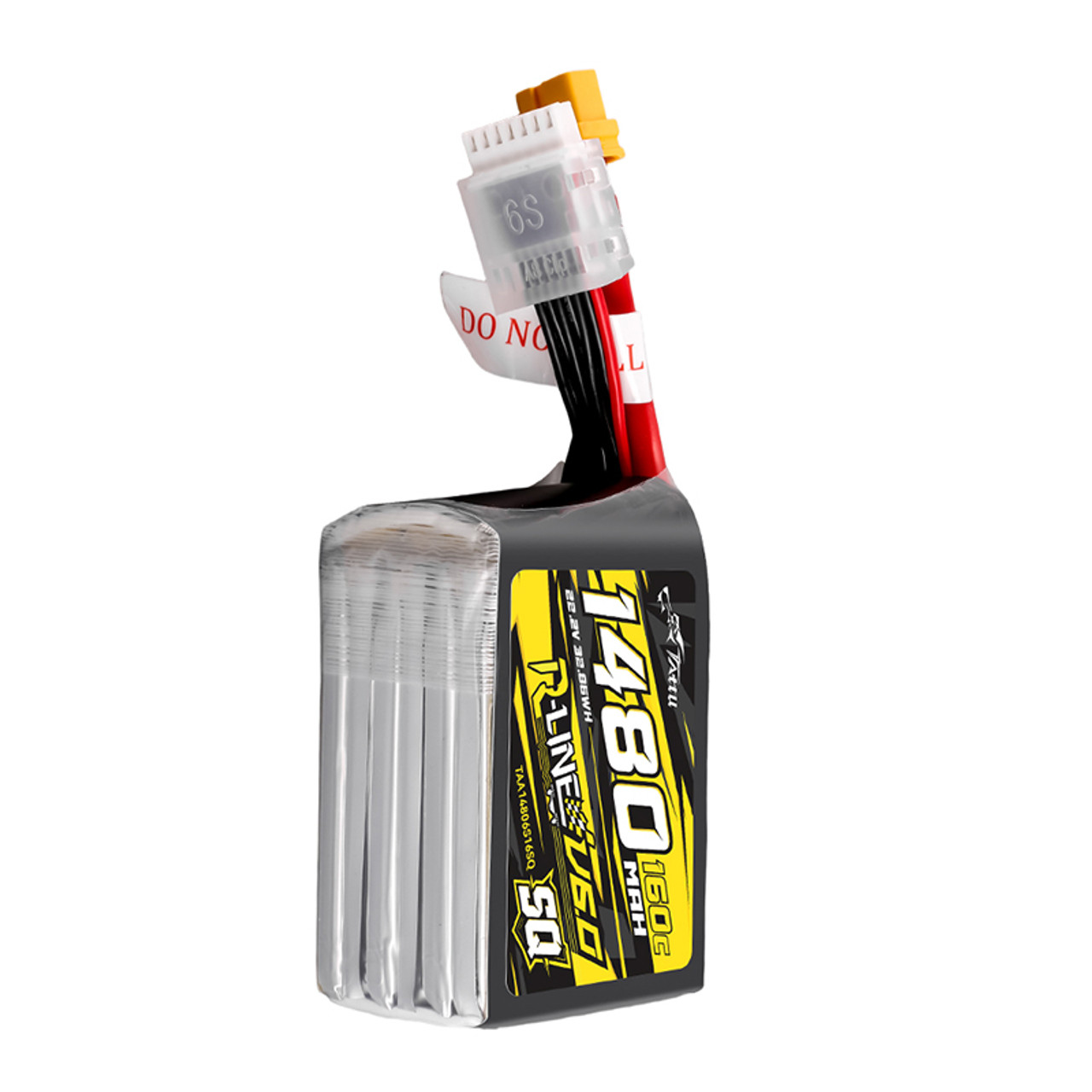 Tattu R-Line Version 6.0 1480mAh 160C 6S 22.2V SQ Lipo Battery Pack with XT60 Plug thumbnail