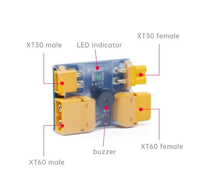 XT30 / XT60 Smart Smoke Stopper Fuse Test Safety Plug Short-circuit Protection Plug  thumbnail