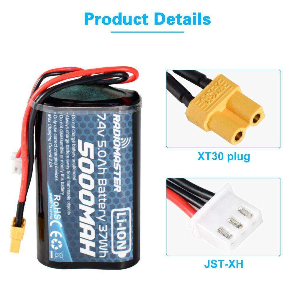 RadioMaster 2S 7.4V 5000mah 37wh Li-Ion Battery thumbnail