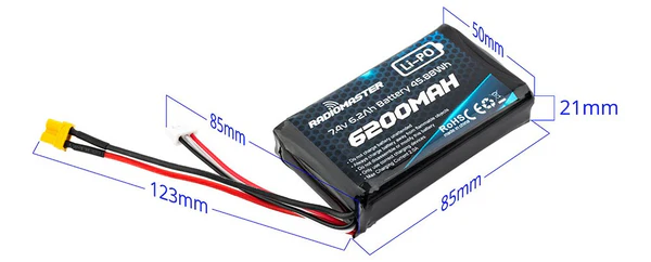 RadioMaster 2S 7.4V 6200mAh LiPo Battery thumbnail