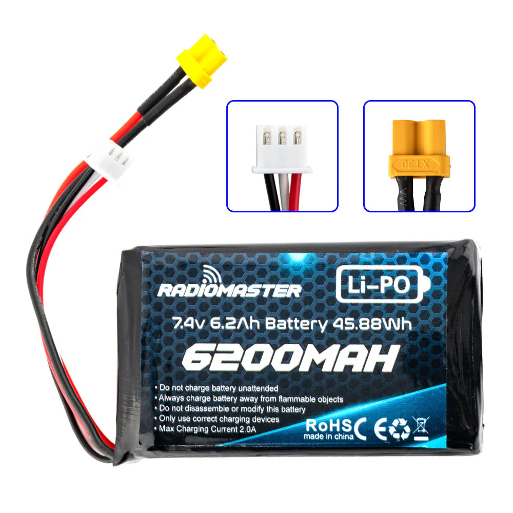 RadioMaster 2S 7.4V 6200mAh LiPo Battery thumbnail