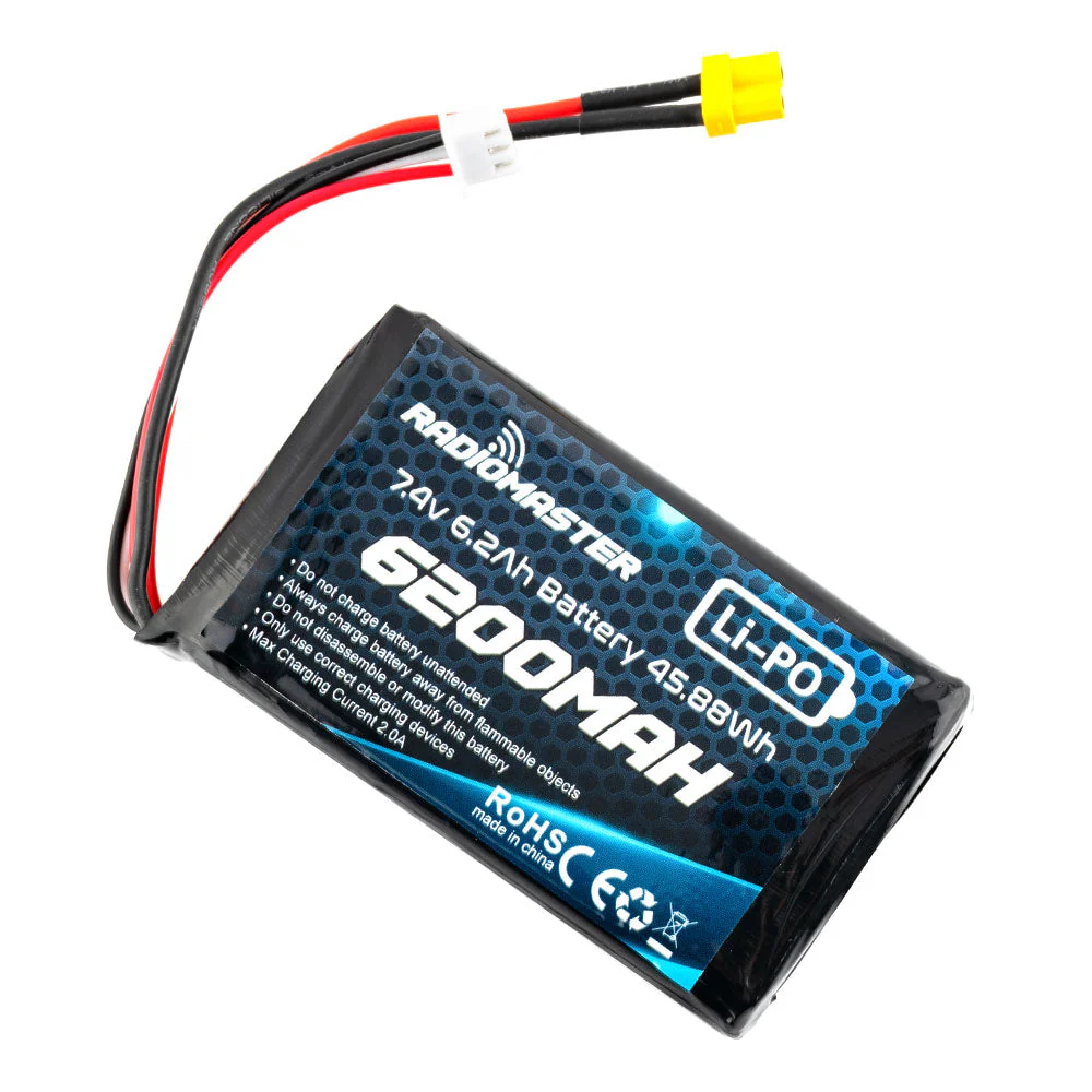 RadioMaster 2S 7.4V 6200mAh LiPo Battery