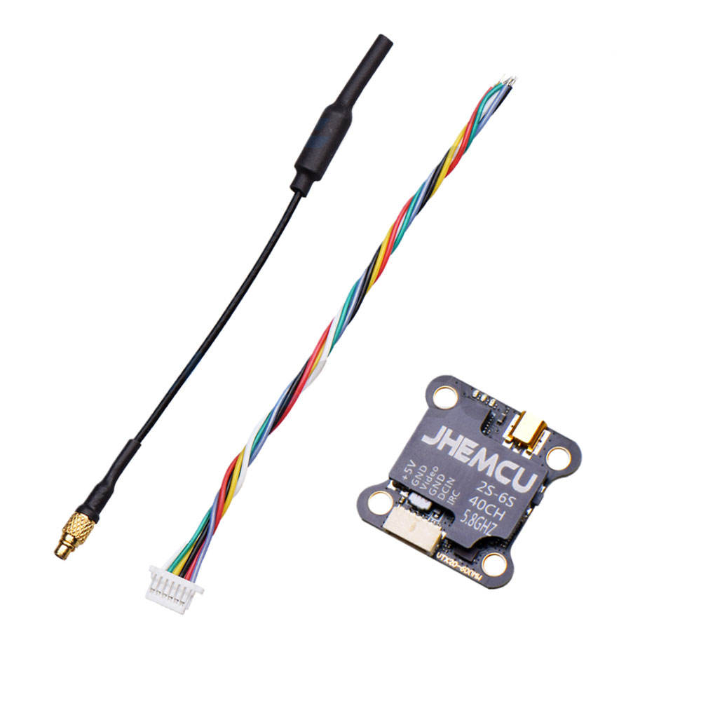 JHEMCU VTX20-600 5.8G 40CH PitMode  7-26V Adjustable VTX for RC Racing Drone thumbnail