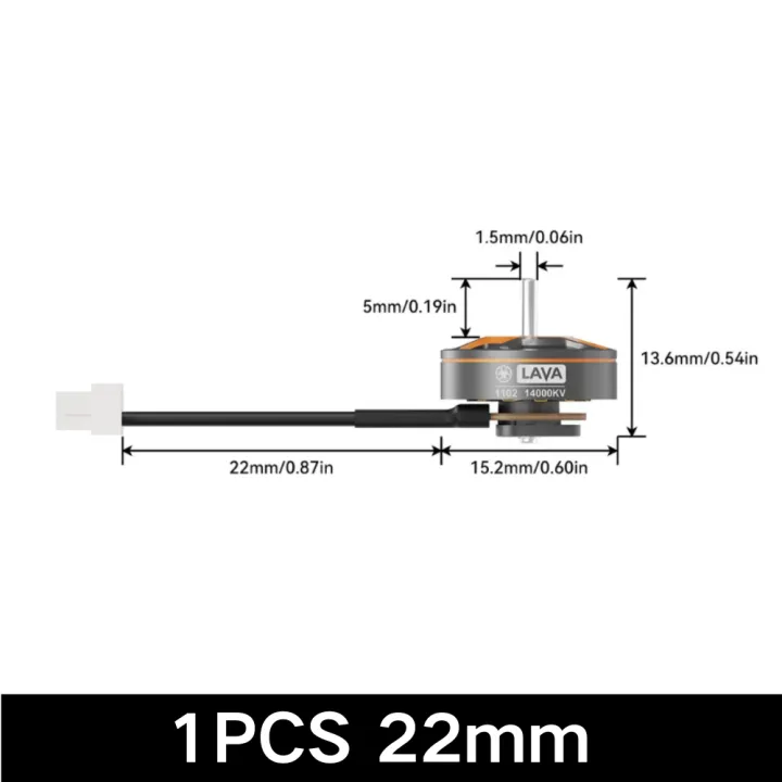 BETAFPV LAVA 1102 14000KV 22/44mm Cable Length Brushless Motor thumbnail