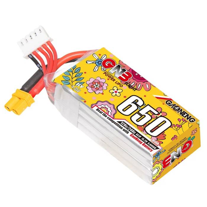 Gaoneng GNB 15.2V 4S 650mAh 120C LiHV Micro Battery - XT30