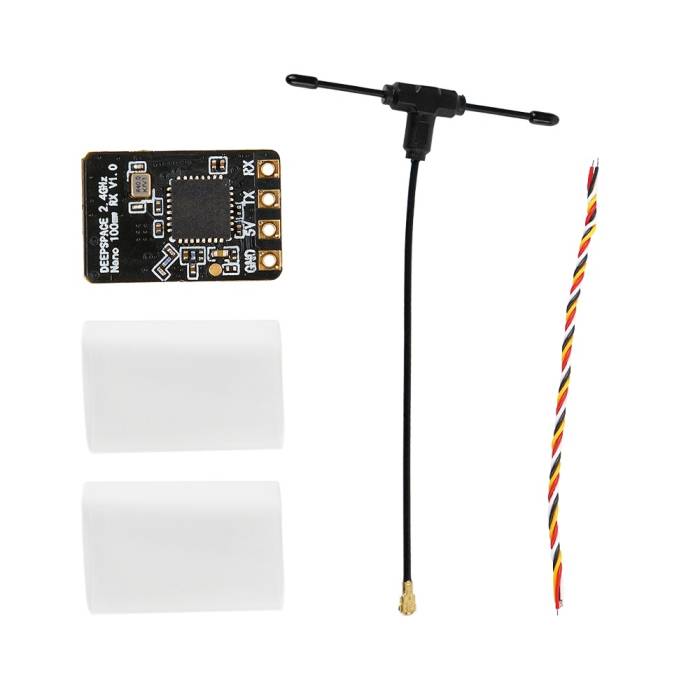 DeepSpace Nano ELRS 2.4GHz 100mW Receiver + 80mm Antenna thumbnail