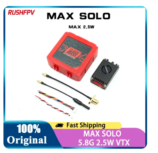 RUSHFPV RUSH MAX SOLO 5.8GHz 2.5W VTX 5.8G CNC Shell Built-In Cooling Fan | Mechfpv of Shenzhen