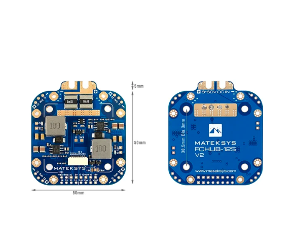 MATEKSYS PDB FCHUB-12S V2 5V / 12V Output 440A Current Sensor 3-12S 30.5mm thumbnail