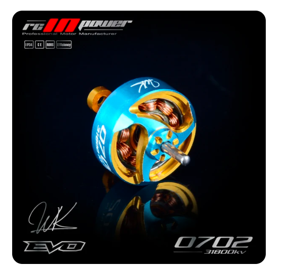 RCinPower Evo 0702 - 31800KV 1S FPV Micro Brushless Motor | Mechfpv of Shenzhen