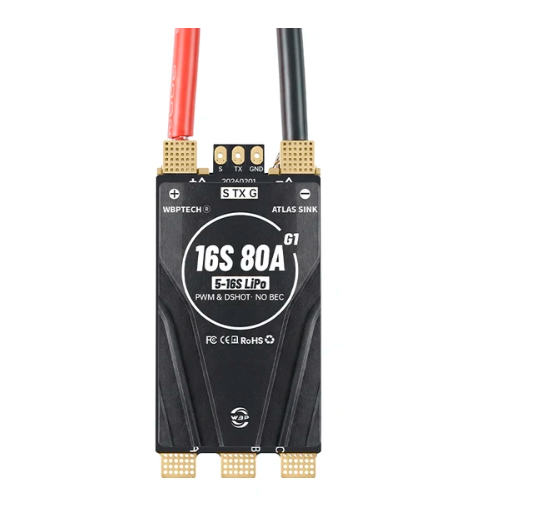 WBPTech Atlas Sink 16S80A G1 AM32 ESC 5-16S Lipo 80A Continuous 160A Peak