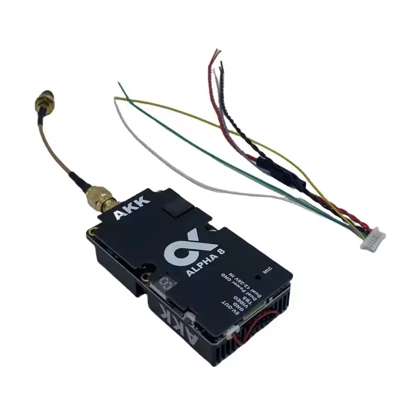 AKK ALPHA 8 8W (8000mW) 5.8GHz FPV VTX Wireless Video Transmitter for FPV Racing Drone thumbnail
