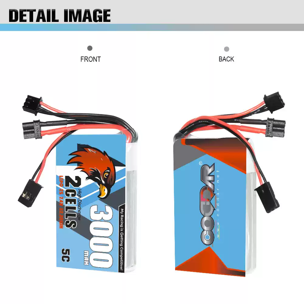 EagleCrane 3000mAh 2S 7.4V 5C LiPo Battery, Transmitter Battery for Futaba T16IZ / 10PX Remote Controller thumbnail