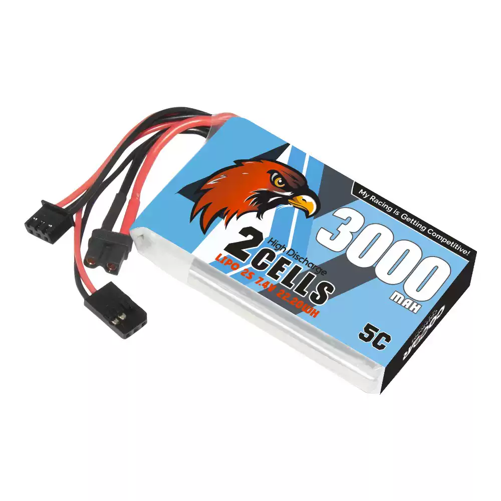 EagleCrane 3000mAh 2S 7.4V 5C LiPo Battery, Transmitter Battery for Futaba T16IZ / 10PX Remote Controller
