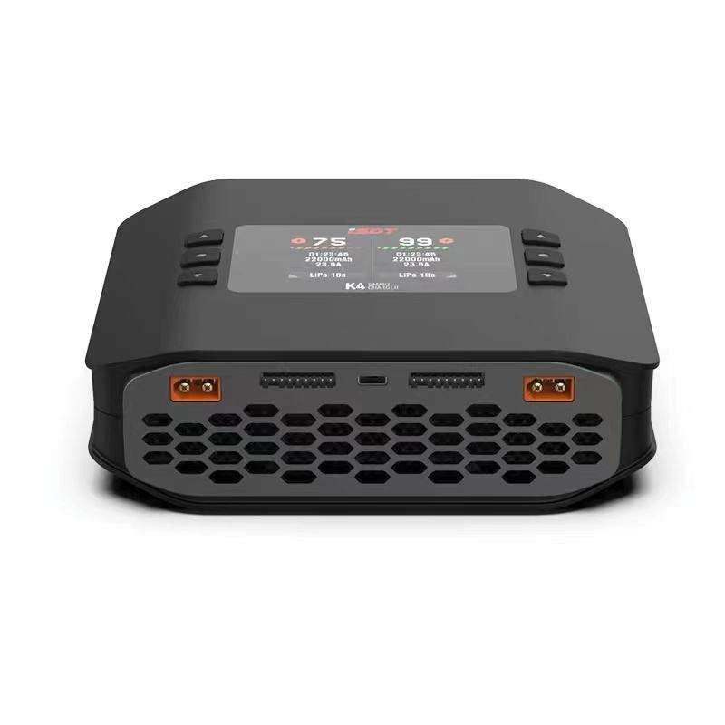 ISDT K4 AC 400W / DC 600W X2 45A Smart Dual Channel Charger for 1~8S LiFe LiIon LiPo 1400mah Battery