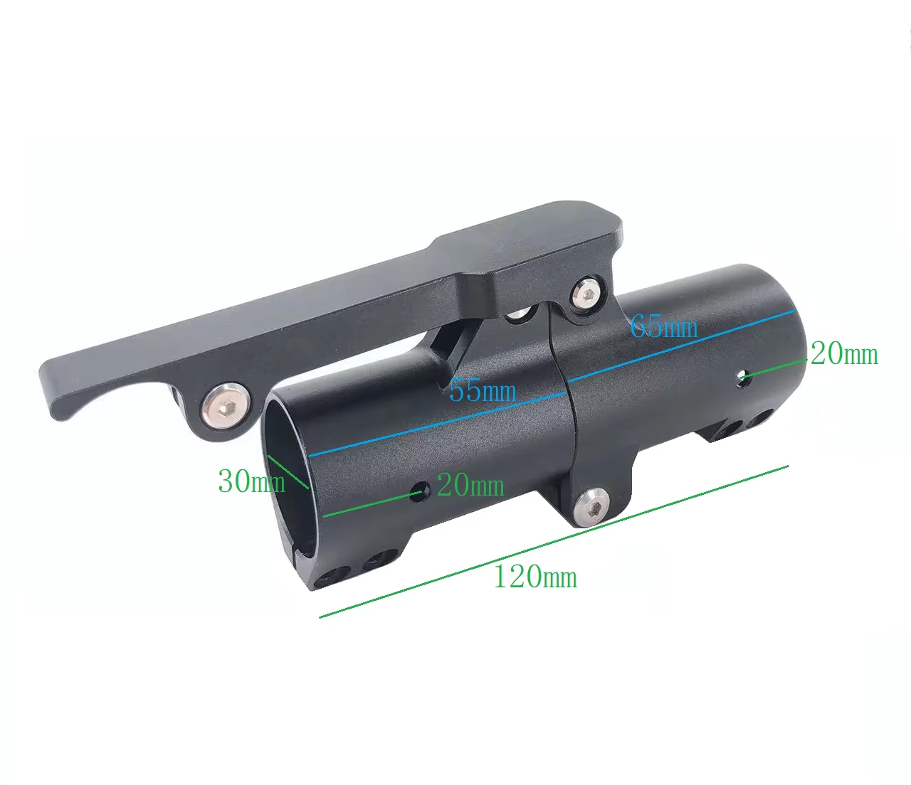 Aluminum Alloy Folded Release Parts 30mm 40mm 45mm 50mm Anti Virtual Folding Arm Carbon Tube Fixed Seat for RC Agriculture UAV thumbnail