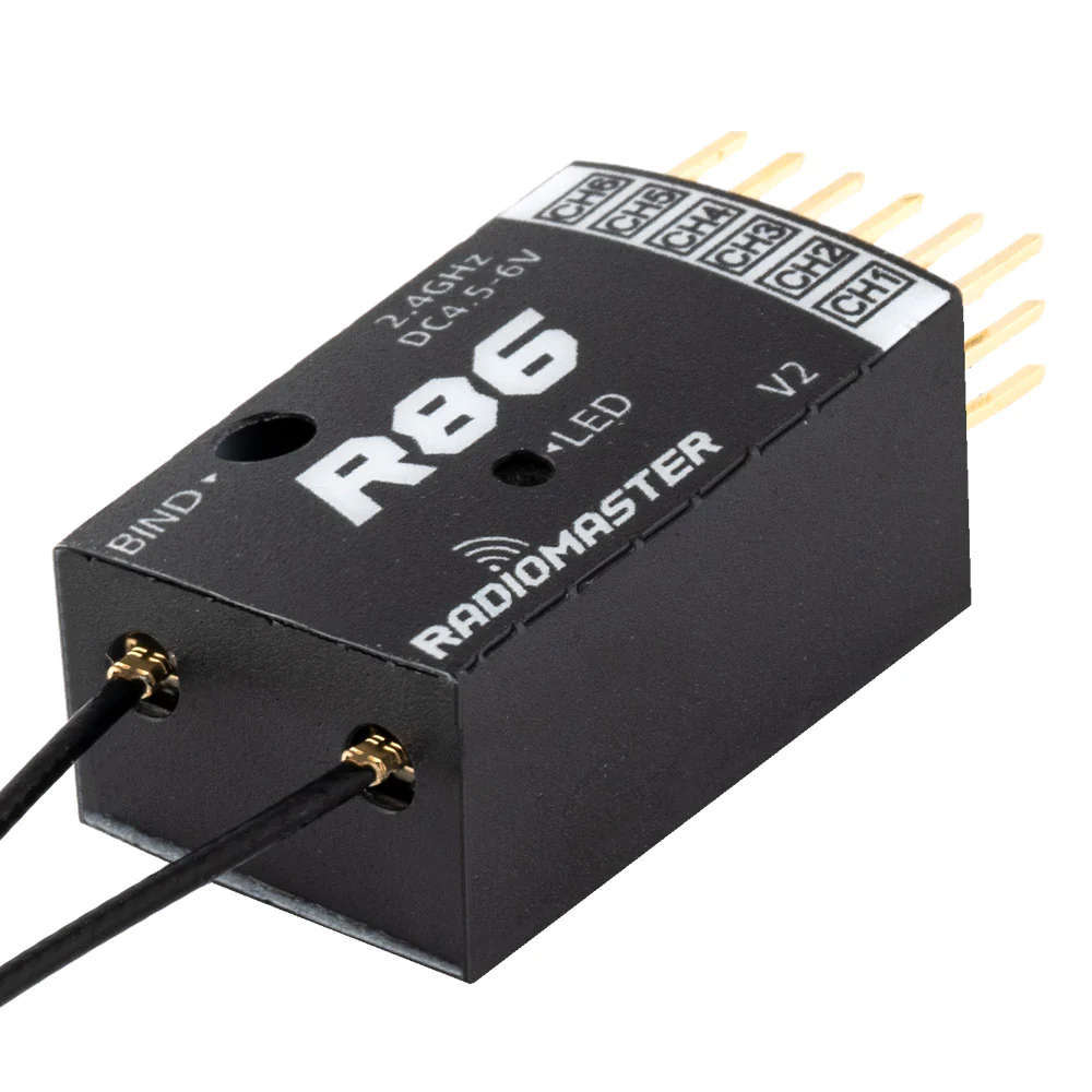 RadioMaster R86 V2 6ch Frsky D8 D16 and Futaba SFHSS Compatible PWM Receiver |Wholesale & OEM thumbnail