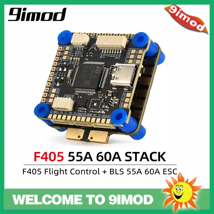 9imod F405 Flight Controller + 55A/60A 4-in-1 ESC for FPV Freestyle & Racing Quadcopter